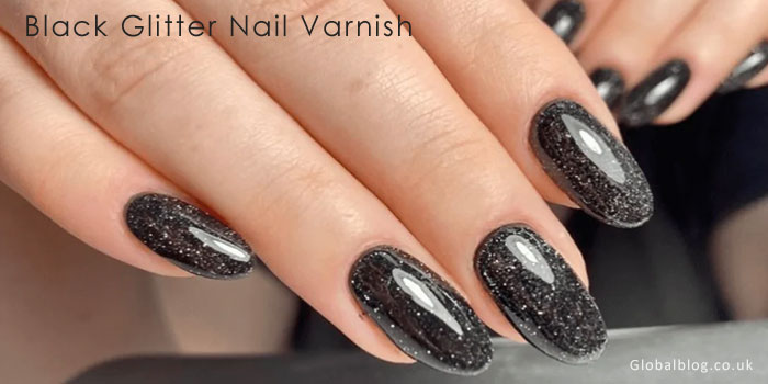 Black Glitter Nail Varnish