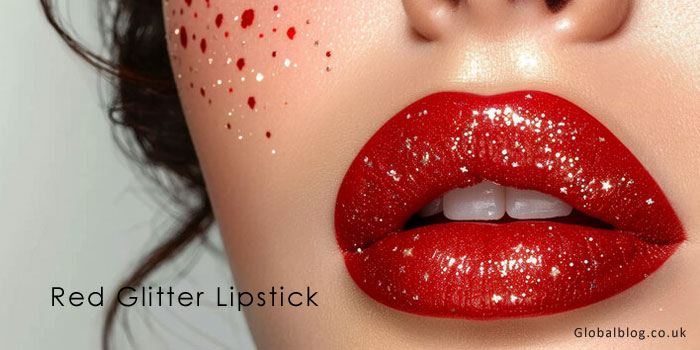 Red Glitter Lipstick