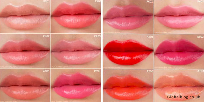 Lip Blushing Color Chart