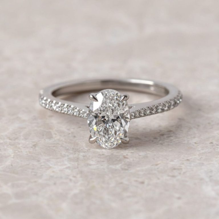 4 Carat Oval Cut Diamond Ring