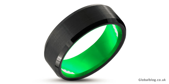 Green Black Ring Men